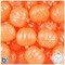 BeadTin Orange Glow 20mm Jack O Lantern Plastic Pony Beads (24pcs)